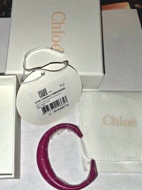 NIB Chloé C Bag Charm Graphic Pink – Made in Italy